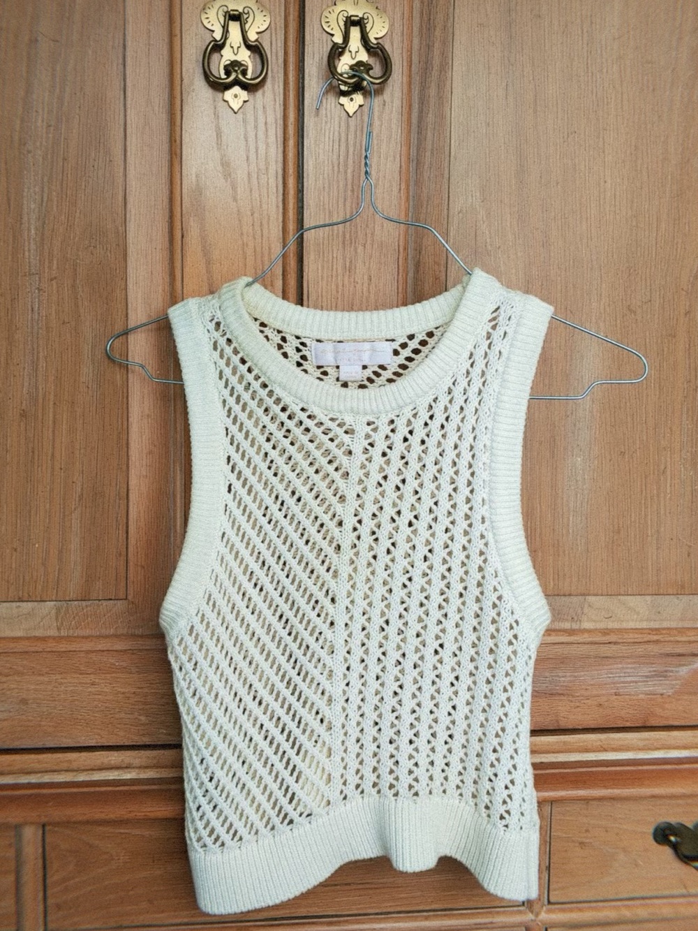 Spiritual Gangster Sleeveless Crochet Knit Tank (XS: Like New)